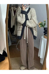 Cardigans à boutons en jacquard d'automne