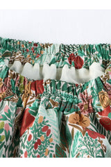 Jupe en jacquard brodé de fleurs