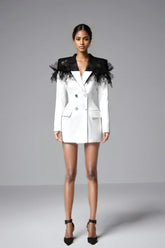 Joanne Lace Mini Blazer Dress-Sunfere