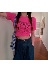 Kawaii Kätzchen süßes rosa T-Shirt