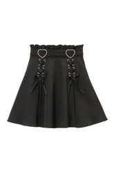Kawaii Lace-Up Ruched Skirt