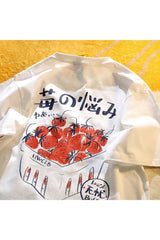 Kawaii Strawberry Print T-shirt