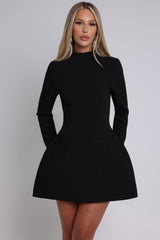 Molly Open Back Long Sleeve Mini Dress