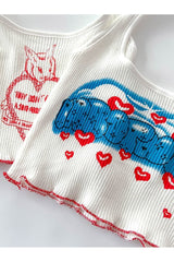 Haut court bandage de plage Kidcore