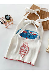 Haut court bandage de plage Kidcore