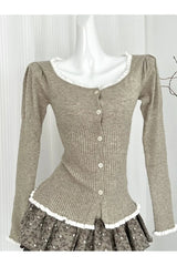 Herbst koreanischer Cardigan Pullover