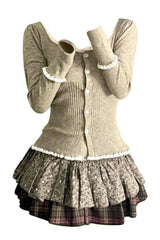 Herbst koreanischer Cardigan Pullover