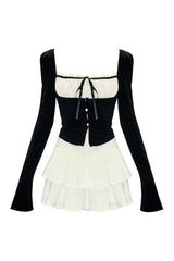 Korean Ruffle Outfit 2 Piece Set