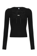 Koreanische T-Shirts mit Spitzenbesatz