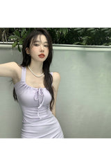 Robe bustier à lacets