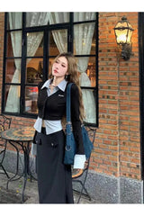 Fall Lapel Collar Knit Cardigan