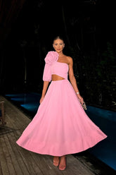 Lea Flower Cut-out Midi Dress-Sunfere