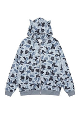 Herbst-Hoodie mit Leopardenmuster