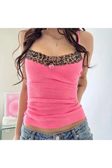 Leopard Print Y2K Cami Top