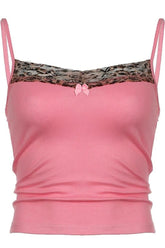 Leopard Print Y2K Cami Top
