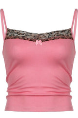 Leopard Print Y2K Cami Top