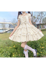 Kawaii Goth Lace Ruffle Dress