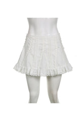 Mini-jupe trapèze en dentelle kawaii