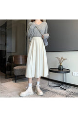 Long Midi Green Skirt