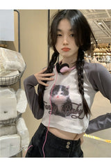 Long Sleeve Crop Top "Fancy Baby"