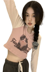 Langarm-Crop-Top „Fancy Baby“