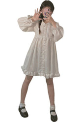 Lockeres Kleid mit Peter-Pan-Kragen