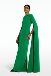 Madge Pointed Collar Long Sleeves Maxi Dress-Sunfere