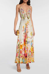 Melody Floral Printed Midi Slip Dress-Sunfere