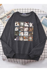 Meme Katzen Übergroßes Damen Sweatshirt
