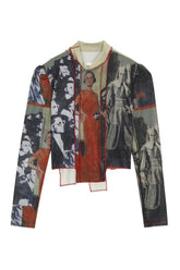 Transparente Mesh-Bluse