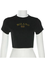 Milano Crest Cropped Top