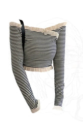 Monochrome Muse Off-Shoulder Top