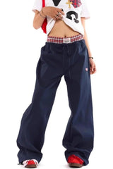 Navy Baggy Streetwear Pants