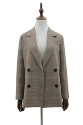 Herbst Old Money Frühling Karierter Blazer