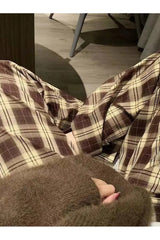 Oversize Plaid Wide Leg Pants