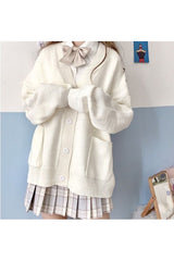 Herbst Oversize Preppy T-Shirt mit Knöpfen