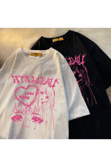 T-shirt graphique surdimensionné Anime