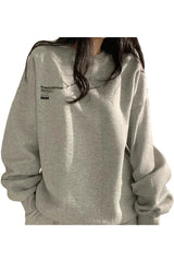 Fall Acubi Oversized Letter Print Hoodie
