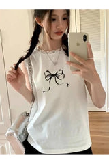 Tanktop mit Patchwork-Schleifen-Print