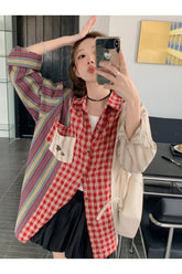 Patchwork Harmony Oversized Shirt