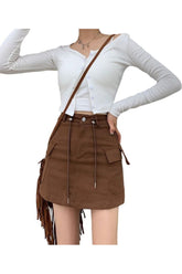 Patchwork Y2K Mini Skirt