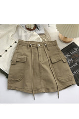 Patchwork Y2K Mini Skirt