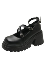 Escarpins Mary Jane en cuir verni