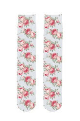 Bas mollet imprimé pêche