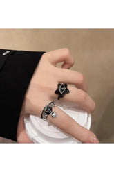 Pentagram Geometric Open Ring