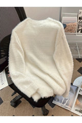 Phantom Print Fuzzy Sweater