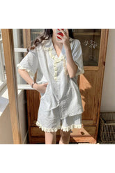 Kariertes Pyjama-Set