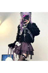 Plaid Punk Chain Skirt