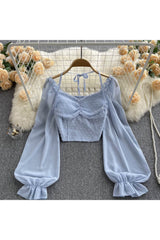 Chemisier court à pois et plis