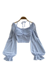 Chemisier court à pois et plis